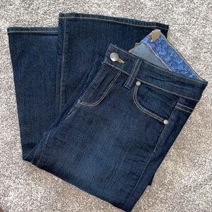 Paige Skyline Dark Denim Flare/Bootcut Jeans
